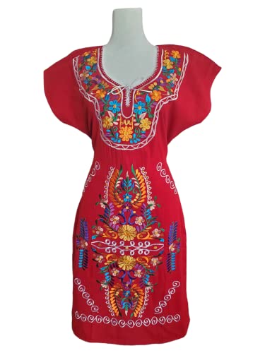 Oaxacan Dress Mexican Embroidered Dress from Oaxaca Mexico