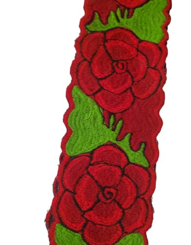Mexican Floral Embroidered Belt from Mexico traditional tipicos floral sash belts artesanal with embroidery waist fiesta bordados embroidered for women Length 36