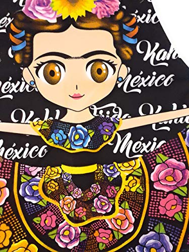 Frida Kahlo Apron in Mexican Artist Cotton with Helpful Pockets/delantal mandil mexicanos para mujer de Cocina Mexican Apron frida kahlo gifts delantales