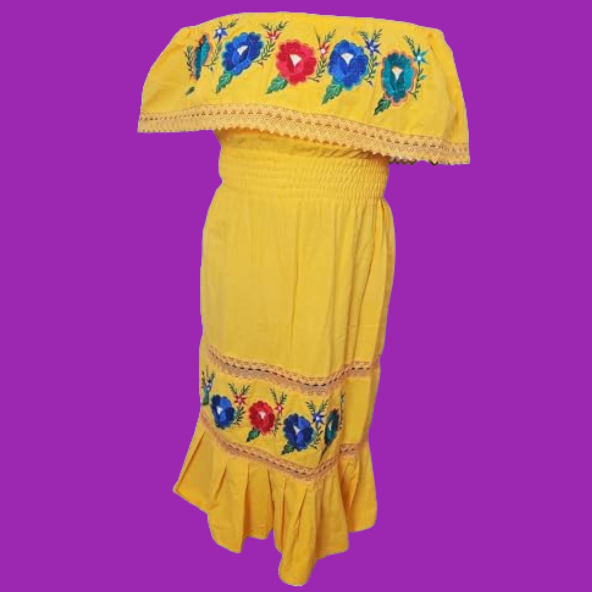 Maria Bonita Dresses Off Shoulder Dress -Authentic Mexican Long womens – Puerta21shop Maria Bonita Dresses Off Shoulder Dress -Authentic Mexican Long womens – Puerta21shop