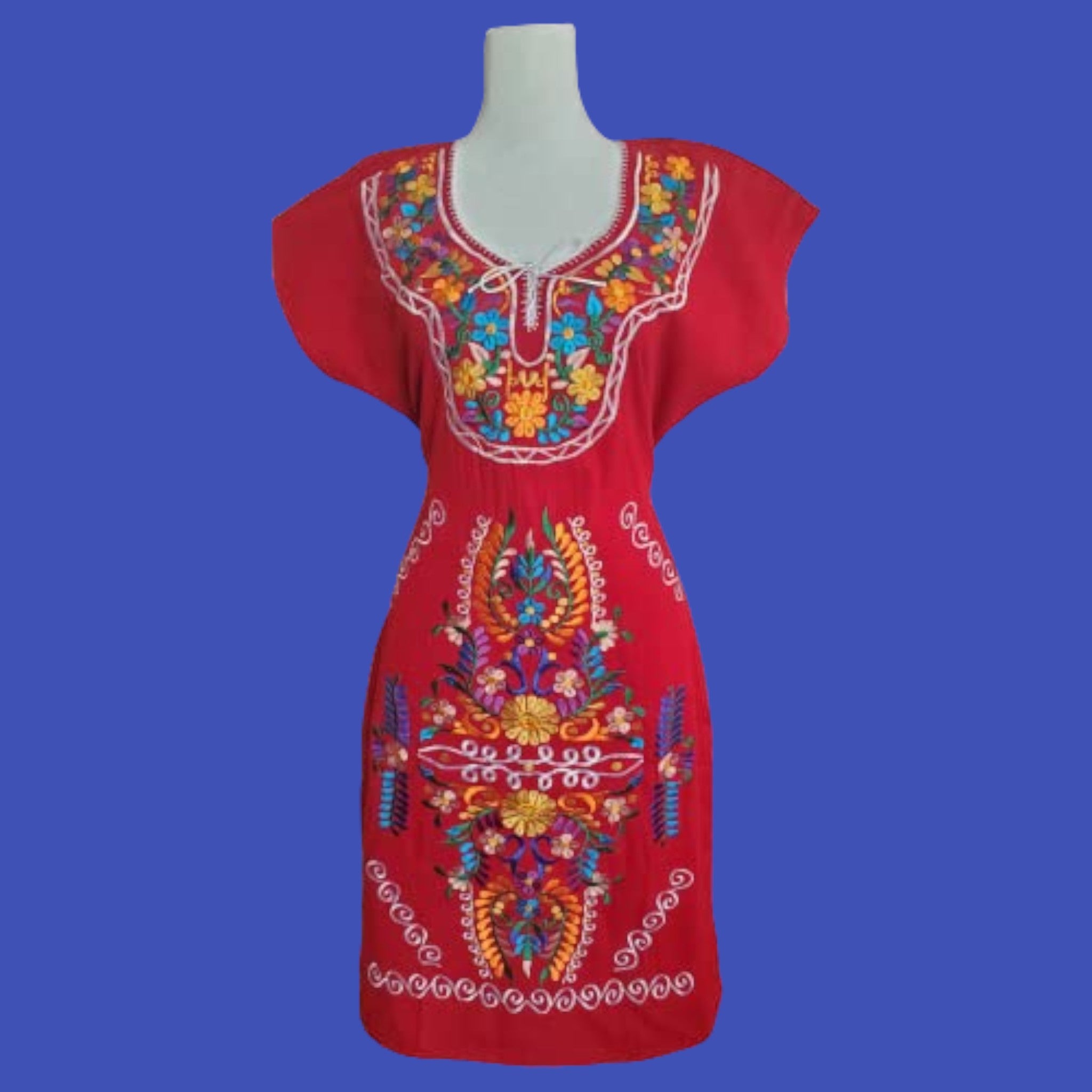 Mexican embroidered dresses | Kimono Traditional Mexican dresses | Authentic Mexican Dress | Floral Embroidered Dress Mexican Traditional Dress. Handmade Mexican Dress Mexican Bridesmaid Dress Artisanal Mexican attire, Ethnic Mexican dresses - Red