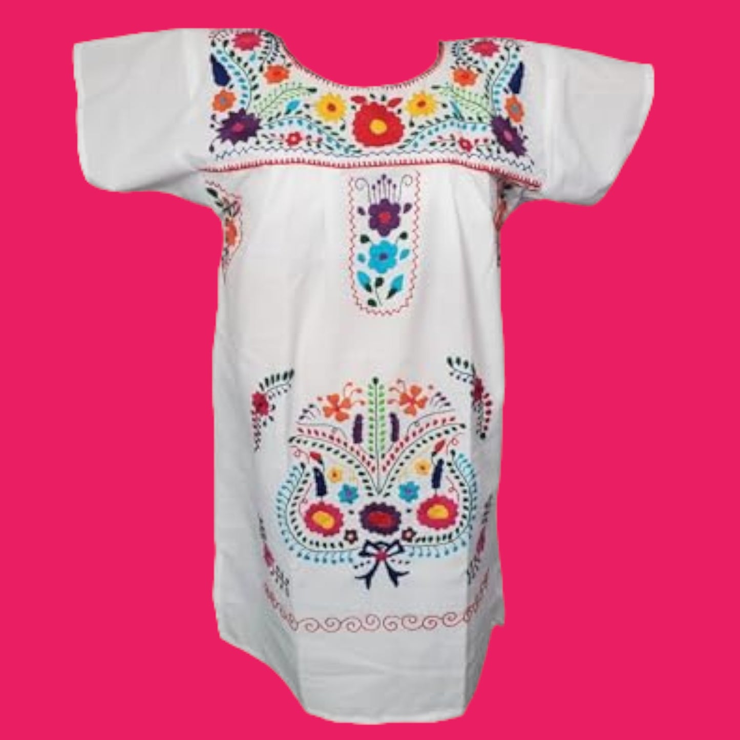 Mexican Embroidered Pueblo Dress Puebla Mexican Poblano Dress Handstitched Women's Hand Embroidered Traditional Dress Mexican Embroidered Dress from Mexican Embroidered Pueblo Dress Puebla Mexican Poblano Dress Handstitched Women's Hand Embroidered Traditional Dress Mexican Embroidered Dress from
