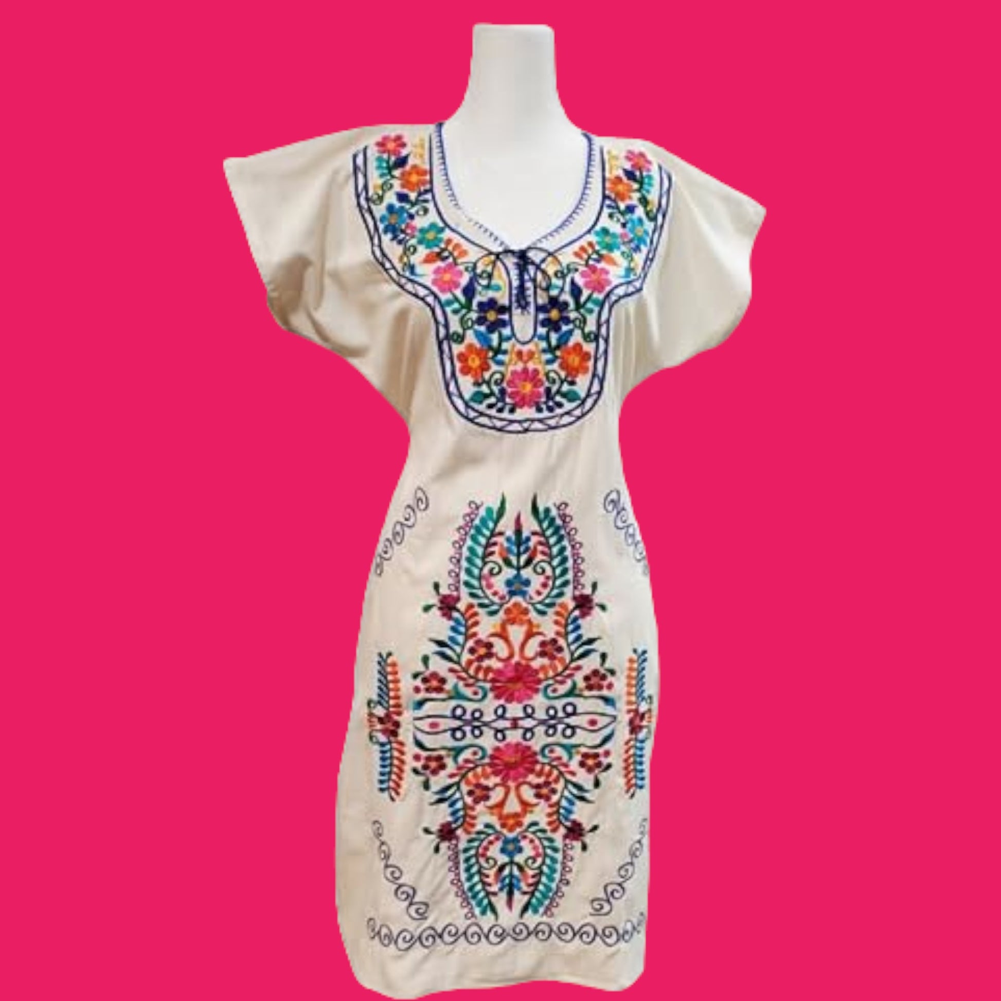 Mexican embroidered dresses | Kimono Traditional Mexican dresses | Aut Puerta21shop Mexican embroidered dresses | Kimono Traditional Mexican dresses | Aut Puerta21shop