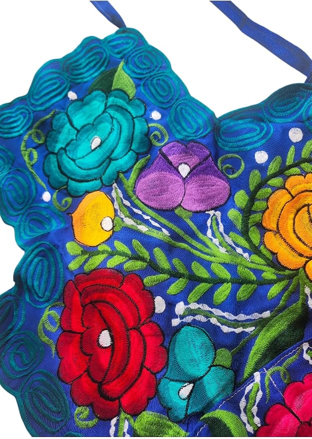 Mexican Embroidered Apron: Floral Fiesta Kitchen Decor, aprons, gifts for her, kitchen tools, mandiles mexicanos (Copy) (Copy)