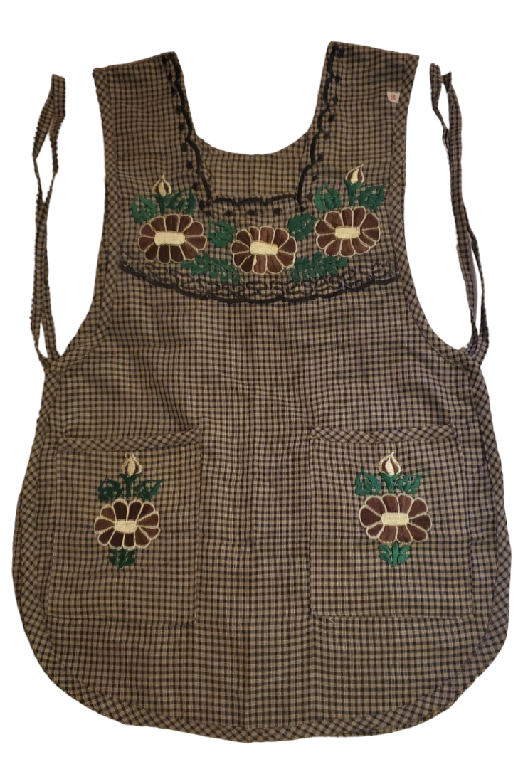 Traditional Mexican Apron for Women with Pockets and Beautiful Flower Embroidery - Mandiles para Mujer Mexicanos Mandil escapulario mandil Artesanal cobbler apron smocks - 10 Mixed