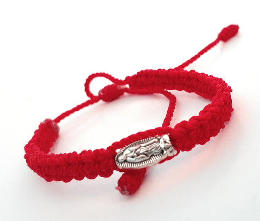 Virgin Mary Medal Adjustable Red String Bracelet Virgen la Milagrosa, virgen de guadalupe bracelet - Puerta21shop