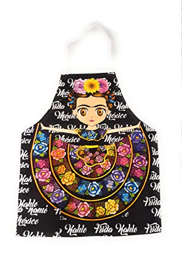 Frida Kahlo Apron in Mexican Artist Cotton with Helpful Pockets/delantal mandil mexicanos para mujer de Cocina Mexican Apron frida kahlo gifts delantales