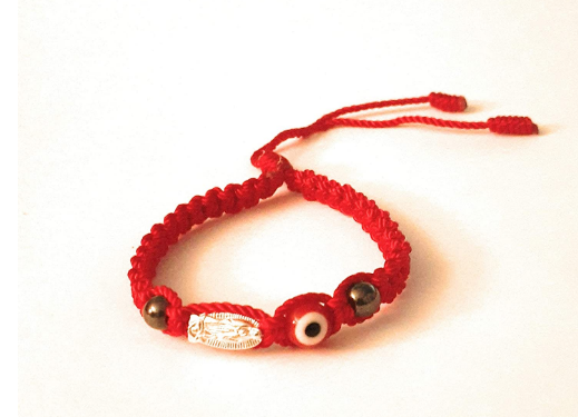 Evil Eye Bracelet with Virgin Mary, Nazar Kabbalah Red Protection, Good Luck String Bracelet for women or men - Puerta21shop